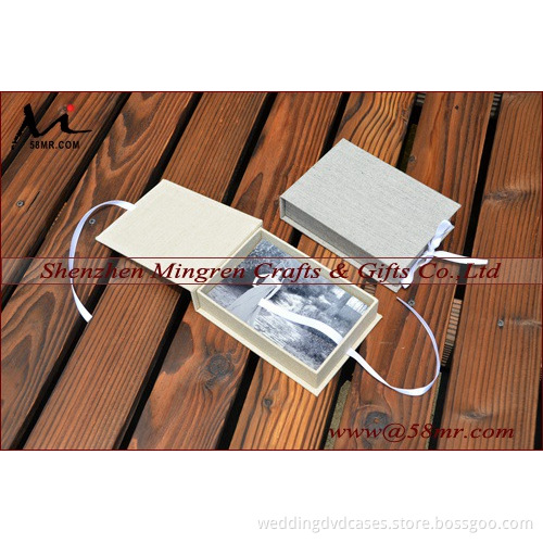8x10 Magnet Linen Photo Packaging Box with USB Slot
